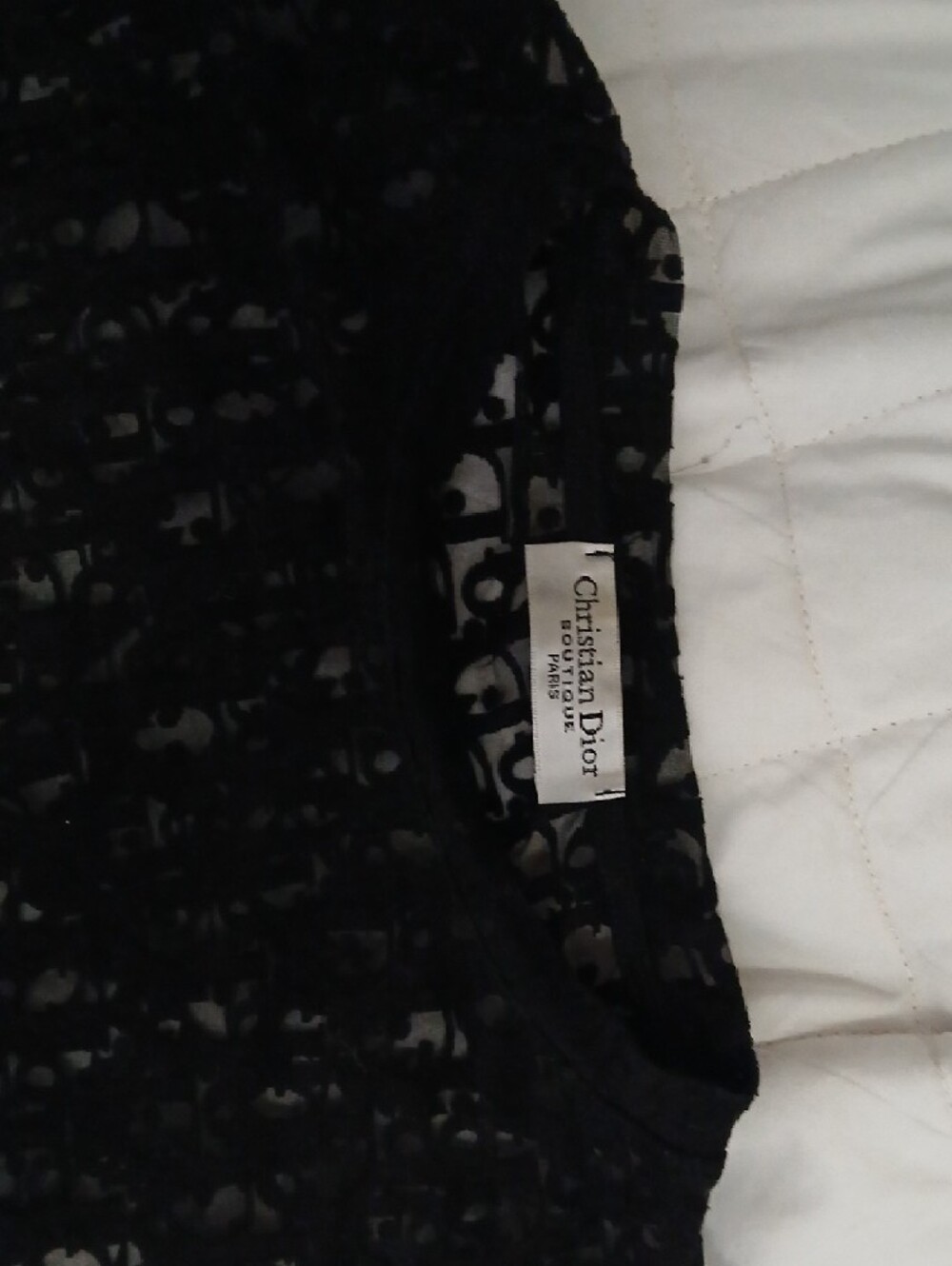 Dior Black Logo Mesh Knit Top - Picture 4 of 6